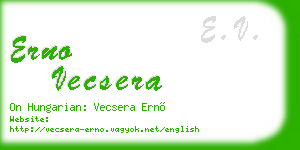 erno vecsera business card